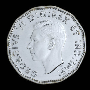 Canada, George VI, 5 cents : 1945