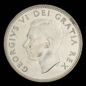 Canada, George VI, 25 cents : 1949