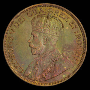 Canada, George V, 1 cent : 1919