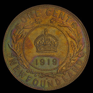 Canada, George V, 1 cent : 1919