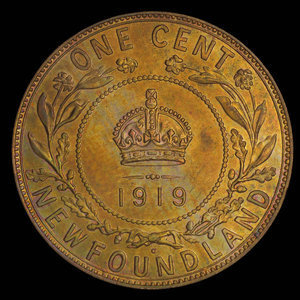 Canada, George V, 1 cent : 1919