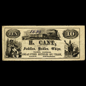 Canada, H. Cant, no denomination : 1887