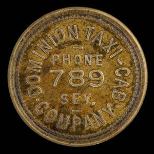 Canada, Dominion Taxi-cab Company, 25 cents :