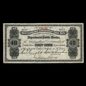 Canada, Newfoundland - Department of Public Works, 40 cents : 1906
