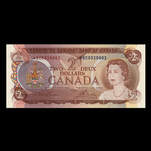 Canada, Bank of Canada, 2 dollars : 1974