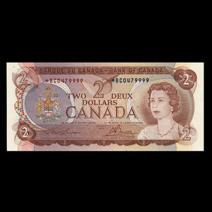 Canada, Bank of Canada, 2 dollars : 1974