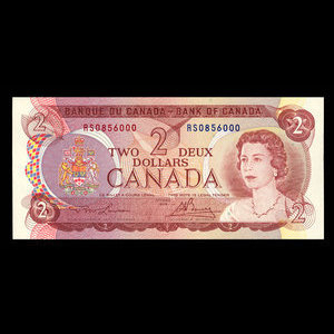 Canada, Bank of Canada, 2 dollars : 1974