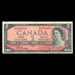 Canada, Bank of Canada, 2 dollars : 1954