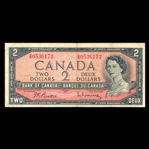 Canada, Bank of Canada, 2 dollars : 1954