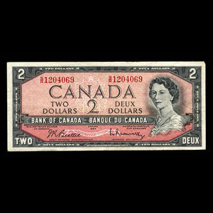 Canada, Bank of Canada, 2 dollars : 1954