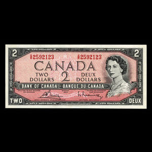 Canada, Bank of Canada, 2 dollars : 1954