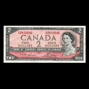 Canada, Bank of Canada, 2 dollars : 1954