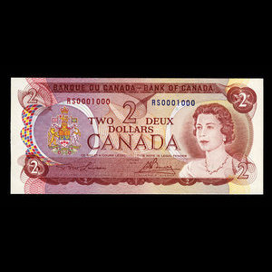 Canada, Bank of Canada, 2 dollars : 1974