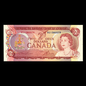 Canada, Bank of Canada, 2 dollars : 1974