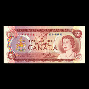 Canada, Bank of Canada, 2 dollars : 1974