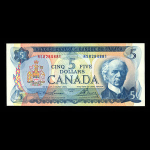 Canada, Bank of Canada, 5 dollars : 1972