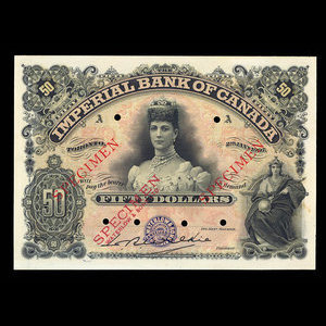 Canada, Imperial Bank of Canada, 50 dollars : January 2, 1907