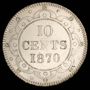 Canada, Victoria, 10 cents : 1870