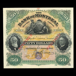 Canada, Bank of Montreal, 50 dollars : January 2, 1903