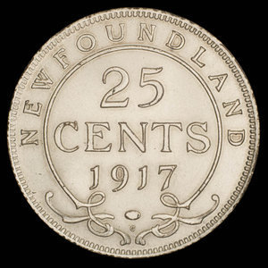 Canada, George V, 25 cents : 1917
