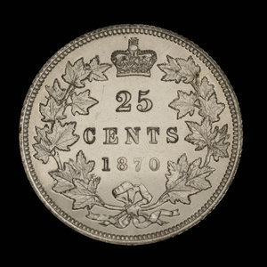 Canada, Victoria, 25 cents : 1870