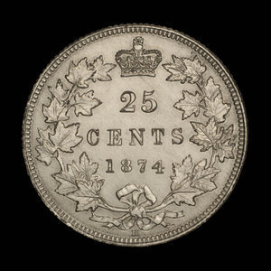 Canada, Victoria, 25 cents : 1874