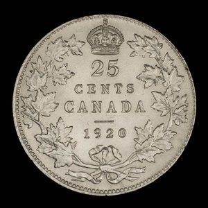 Canada, George V, 25 cents : 1920