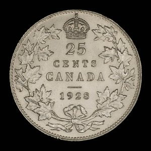 Canada, George V, 25 cents : 1928
