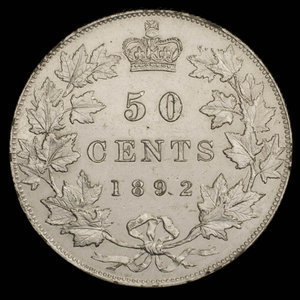 Canada, Victoria, 50 cents : 1892