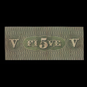 Canada, Bank of Upper Canada (York), 5 dollars : January 1, 1861