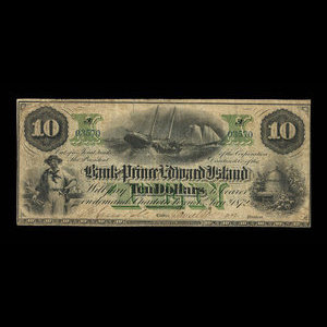 Canada, Bank of Prince Edward Island, 10 dollars : January 1, 1872