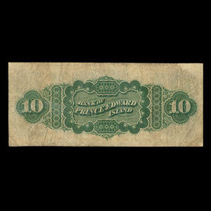 Canada, Bank of Prince Edward Island, 10 dollars : January 1, 1872