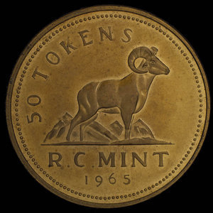 Canada, Royal Canadian Mint, 50 tokens : 1965