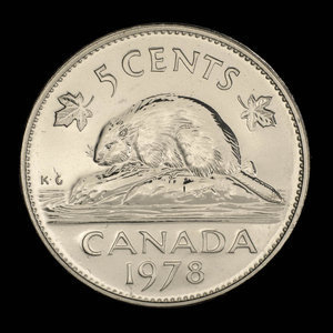 Canada, Elizabeth II, 5 cents : 1978