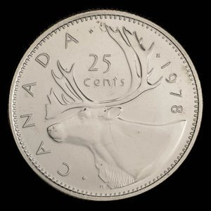 Canada, Elizabeth II, 25 cents : 1978
