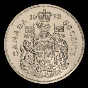 Canada, Elizabeth II, 50 cents : 1978