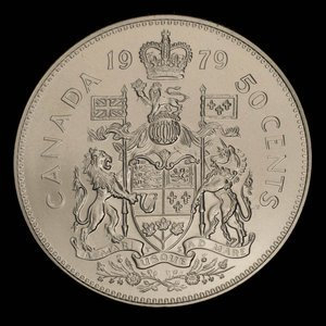 Canada, Elizabeth II, 50 cents : 1979