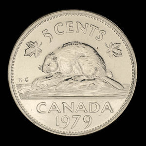 Canada, Elizabeth II, 5 cents : 1979