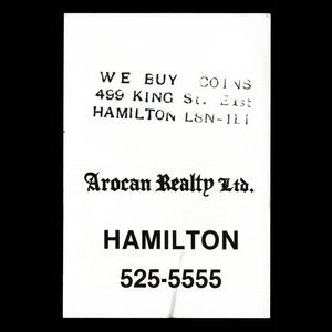 Canada, Arocan Realty Ltd., no denomination : 1979