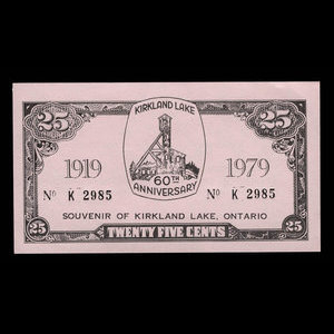 Canada, Town of Kirkland Lake, 25 cents : July 15, 1979