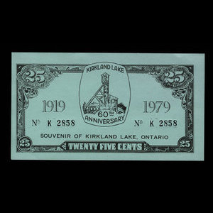 Canada, Town of Kirkland Lake, 25 cents : July 15, 1979