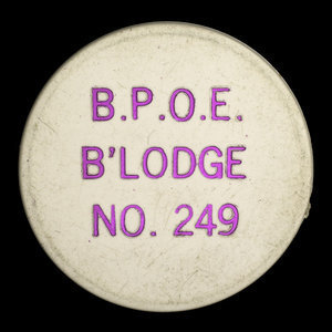 Canada, Elks ( B.P.O.E.) Lodge No. 249, no denomination :