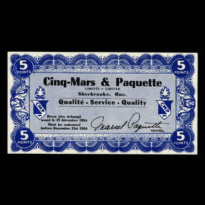 Canada, Cinq-Mars & Paquette Limited, 5 points : December 31, 1964