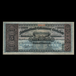 Canada, Government of Newfoundland, 5 dollars : 1911