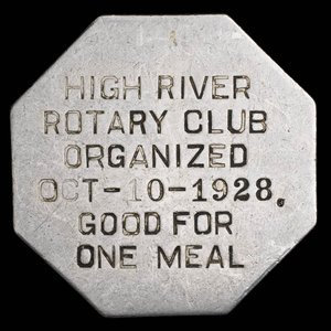 Canada, Rotary Club, 1 meal : October 10, 1928