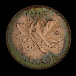 Canada, Elizabeth II, 1 cent : 1980