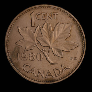 Canada, Elizabeth II, 1 cent : 1980