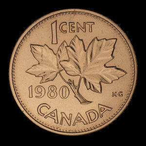 Canada, Elizabeth II, 1 cent : 1980