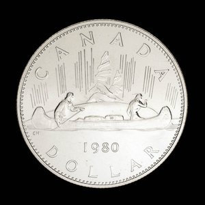 Canada, Elizabeth II, 1 dollar : 1980