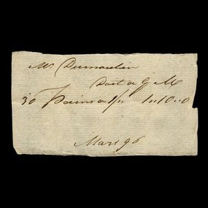 Canada, Pierre Dumoulin, 30 loaves, bread : March 1796
